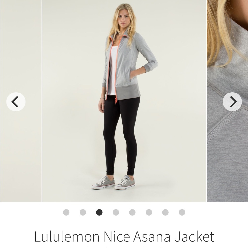Lululemon nice asana jacket size 8
